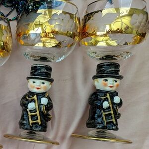 Vintage 1950's Goebel Hummel wine goblets
